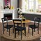 International Concepts 42 in. Dual Drop Leaf Table with 4  Ladder Back Dining Chairs - 5 Piece Dining Set K04-42DP-C46-2-4 - alternate 5